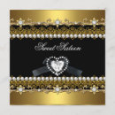 Search for diamond and pearls sweet 16 invitations Black