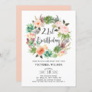 Search for floral 21st birthday invitations Bohemian