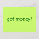 Search for money postcards Green