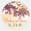 Search for love bird wedding stickers Vintage