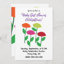 Search for colorful flowers baby shower invitations Elegant