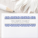 Search for blue damask return address labels Pattern