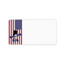 Search for star design return address labels Red white and blue