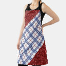 Search for blue plaid pattern aprons White