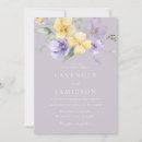 Search for purple and yellow wedding invitations Lavender