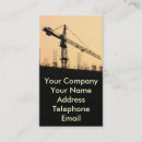 Search for construction site business cards Crane