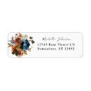 Search for blue brown return address labels Floral