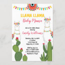 Search for fiesta baby girl shower invitations Llama