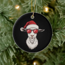 Search for funny goats christmas tree decorations Santa