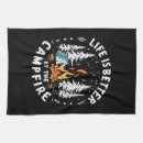 Search for funny camping tea towels Vacation