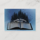 Search for open book business cards Librarian