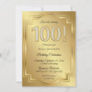 Search for 100th anniversary invitations Gold