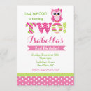 Search for owl 2nd birthday invitations Girl