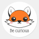 Search for fox round stickers Cute