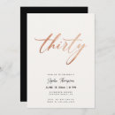Search for rose gold and white birthday invitations Minimalist