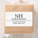 Search for white monogram return address labels Modern