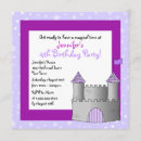 Search for purple fairy invitations Castle
