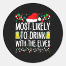Search for funny drinking stickers Xmas