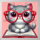 Search for cat with glasses posters Cartoon