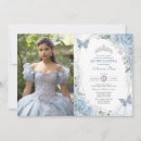 Search for baby blue quinceanera invitations Butterfly