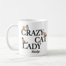 Search for cat monogram mugs Crazy cat lady