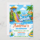 Search for waterslide birthday invitations Water slide party