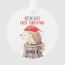 Search for hedgehog christmas tree decorations Babys first christmas