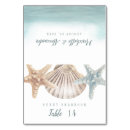 Search for starfish wedding table cards Seashell
