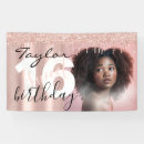 Search for 16th birthday banners Rose gold