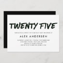 Search for twenty fifth birthday invitations 25th