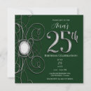 Search for 25th silver birthday invitations Party