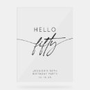 Search for 50th birthday welcome signs Simple