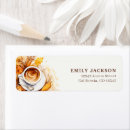 Search for fall return address labels weddings Watercolor floral