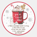 Search for instruction stickers Hot cocoa bomb