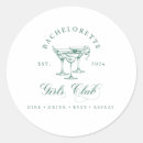 Search for bachelorette club stickers Martini