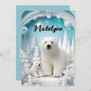 Search for polar bear cub cards Winter
