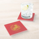 Search for chinese new year coasters Gold and red