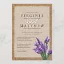 Search for burlap and purple wedding invitations Garden