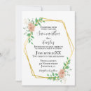 Search for pink border wedding invitations Gold
