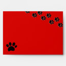 Search for paw print envelopes Red