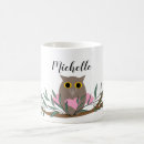 Search for owl on a branch mugs Cute