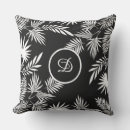 Search for black and white palm leaves cushions Modern