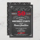 Search for chalkboard 50th birthday invitations Vintage