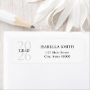 Search for black graduation return address labels Minimalist