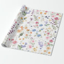 Search for elegant bridal shower wrapping paper Wildflower meadow