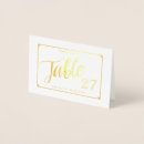 Search for gold foil table cards Calligraphy