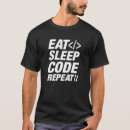 Search for eat sleep code tshirts Geek