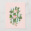 Search for rose leaves postcards Pink