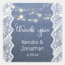 Search for blue lace wedding stickers Thank you