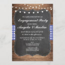 Search for light blue engagement party invitations Rustic